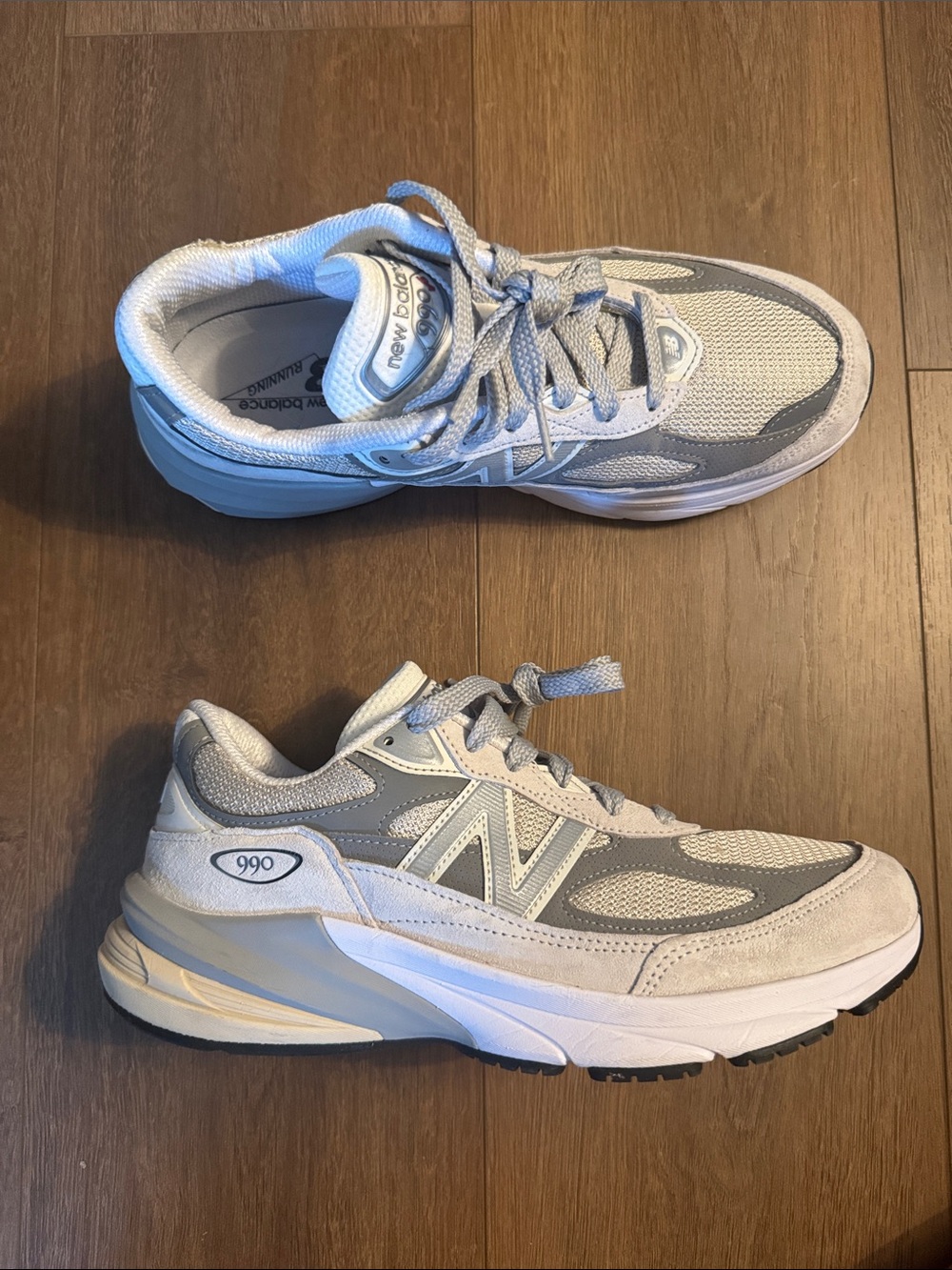 New Balance Men’s 990 Sneakers in Gray and White